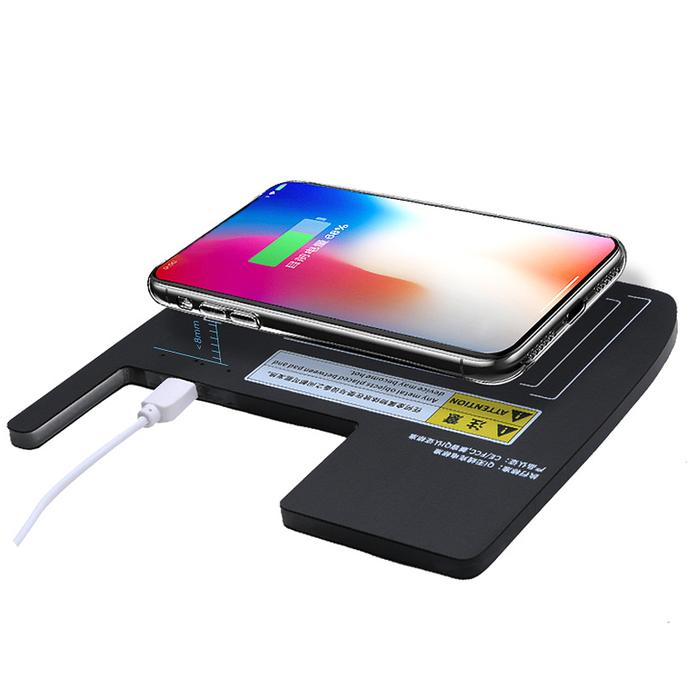 Konsol Storage Box Qi Wireless Charger Pengisian untuk