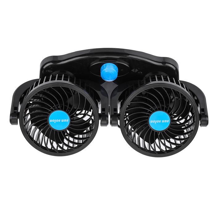 12V / 24V 360 Gelar All-bulat Mini Car Air Ganda Fan