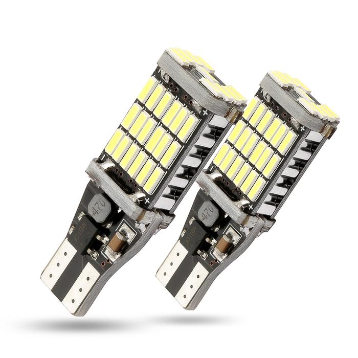2pcs T15 W16W 1156 1157 45 SMD LED Mobil Backup Reverse