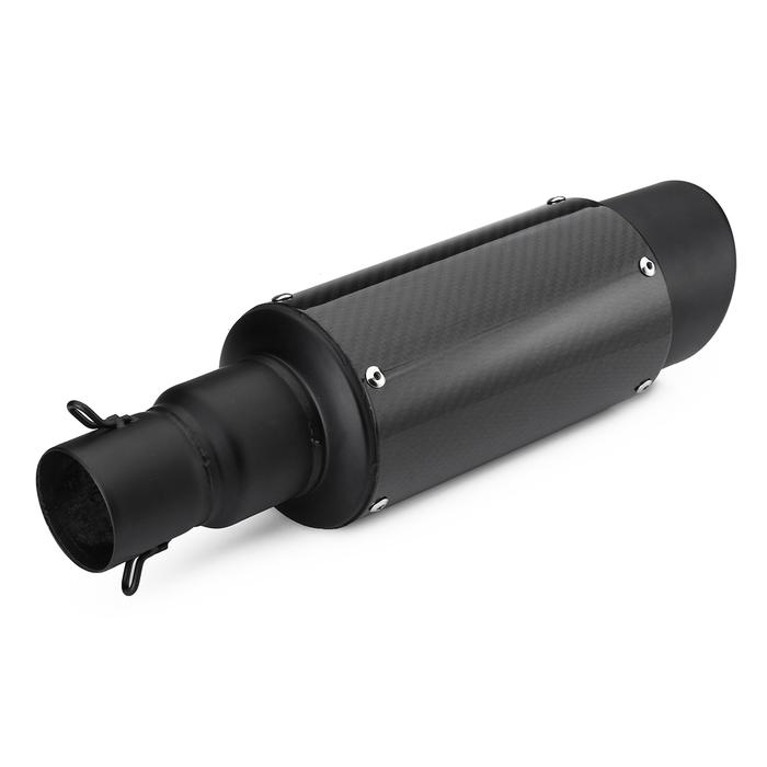 38-51mm Carbon Fiber Exhaust Muffler Pipa dengan Silencer