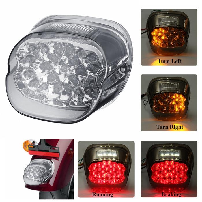 Merokok Lens LED Tail Brake Hidupkan Sinyal Cahaya Motor