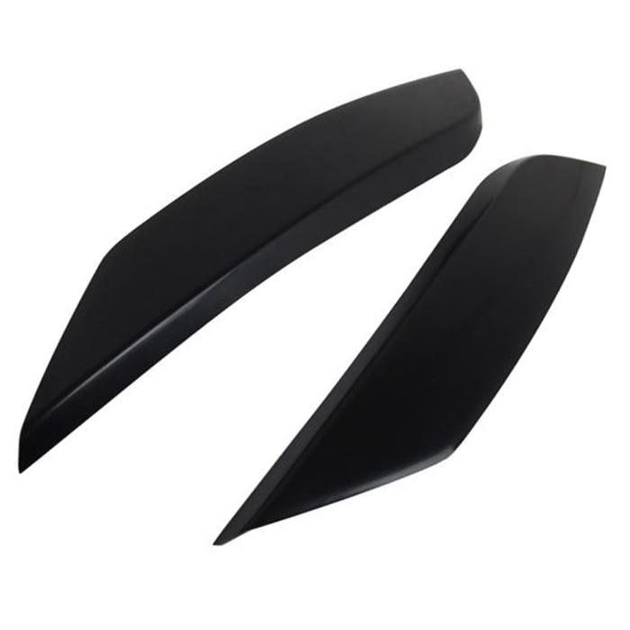 1 Pair Unpainted Hitam depan Headlight Kelopak mata Alis