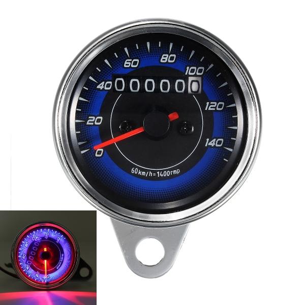 12V Dual LED Backlight Motorcycle Odometer KMH Speedometer