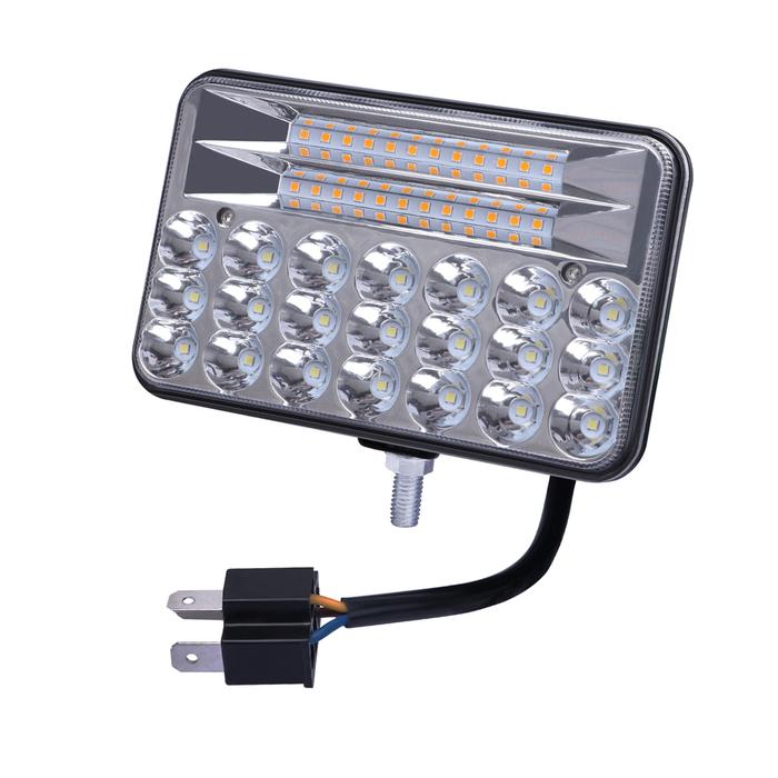 10x16CM Kerja LED Light Mobil H4 Headlight Mengemudi Fog
