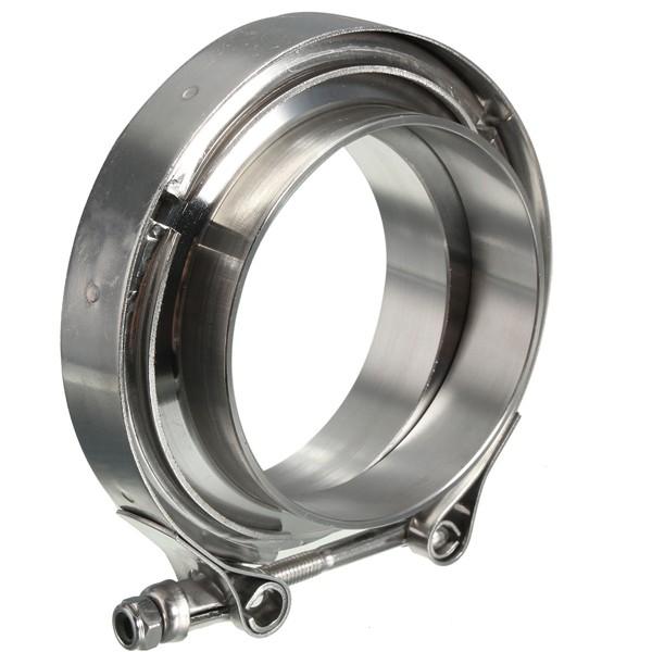 3 Inch Exhaust V Band-Klem dengan Flange Bawah Pipe