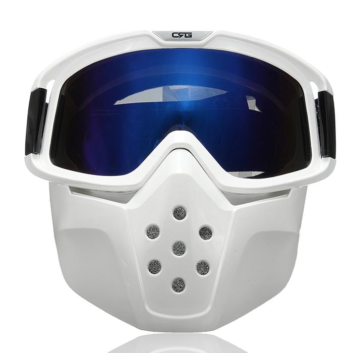 Dilepas Goggles Face Mask Helm Modular Perisai Motorcycle