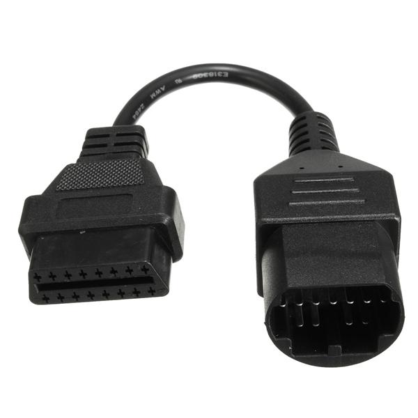 OBD2 kabel diagnostik Adapter Kode Scanner 17pin ke 16pin