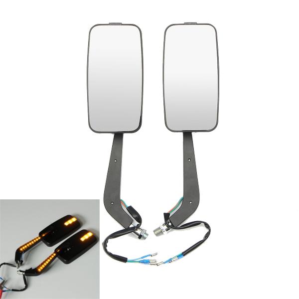 8mm 10mm LED CNC Aluminium Motorcycle Rear View Side