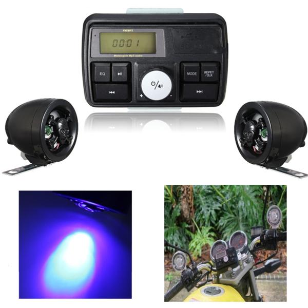 Speaker Skull Sistem sepeda motor Waterproof USB SD Audio