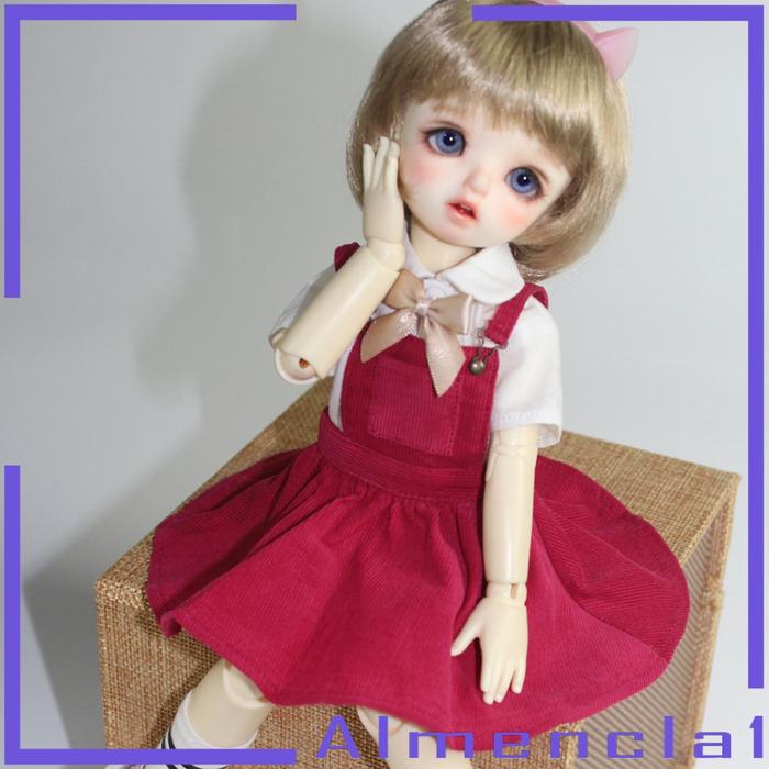 Handmade Lovely Pocket Suspender Dress Bjd 1/6 Girl Doll Daily