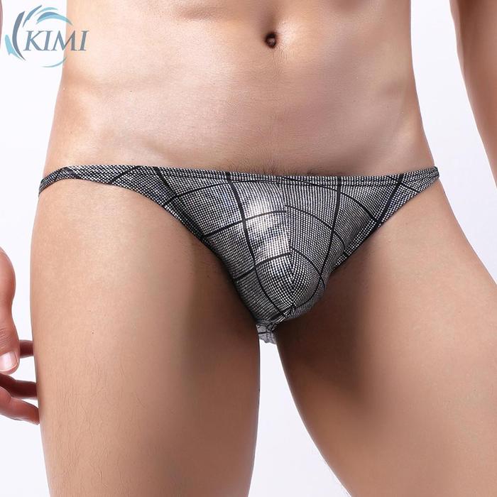 Briefs T-Back Underpants Men's F​aux Leather Colorful Panties