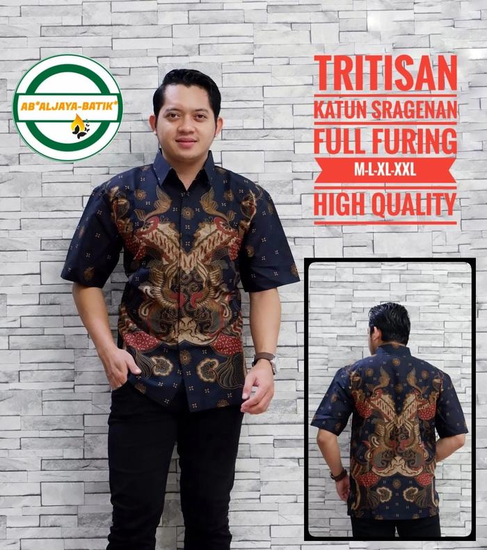 Tritisan Kemeja Batik Pria Lengan Pendek by Aljaya Batik