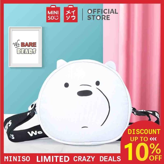Miniso Tas Selempang Wanita Sling Bag Karakter Lucu We Bare Bears -