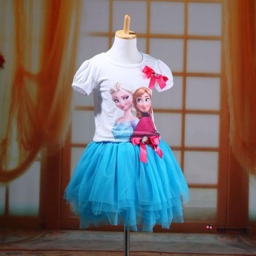 OOI-Queen Frozen Sister Elsa&Anna Princess Kids Girls T-shirt