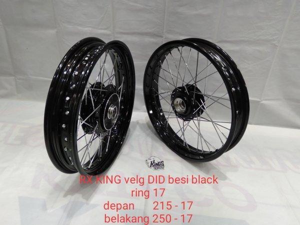 SJU velg jari jari RXKING ring 17 DID HITAM besi lebar 250 215