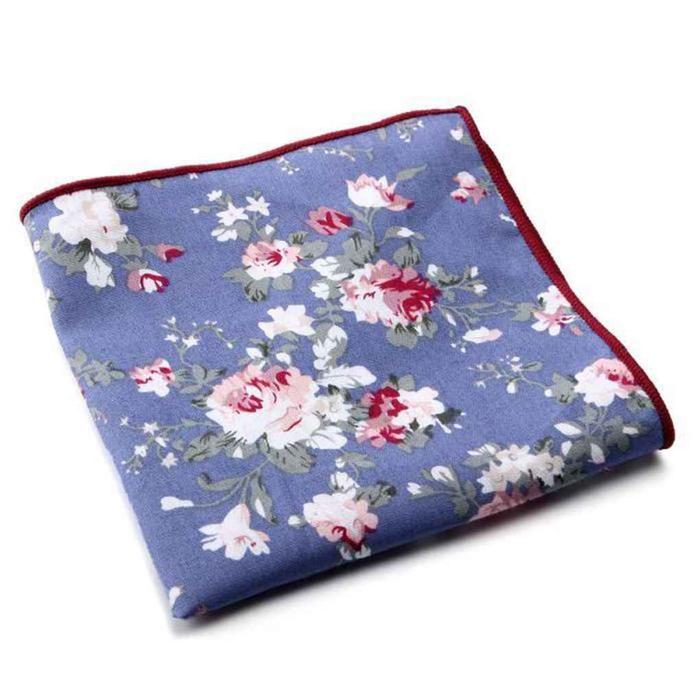 Sapu Tangan Pocket Square Motif Bunga Variasi Bahan Katun 2424cm