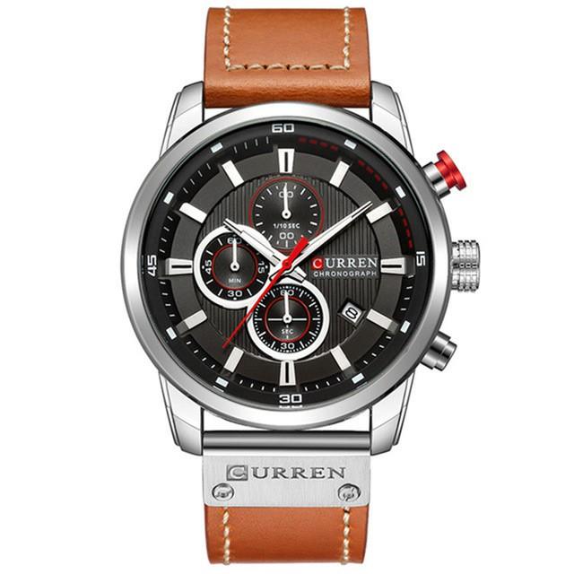 C8AG Jam Tangan Pria CURREN 8291 Chrono Aktif