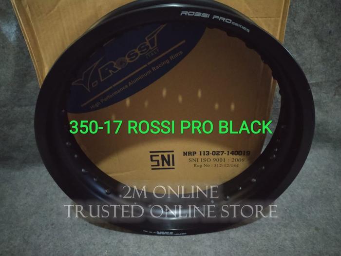 VELG 350-17 BLACK ROSSI PRO ALLOY RIM