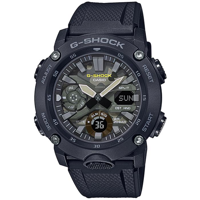 JAM TANGAN PRIA CASIO G-SHOCK ORIGINAL STREET UTILITY ANALOG DIGITAL HITAM RESIN GA-2000SU-1A CASIO