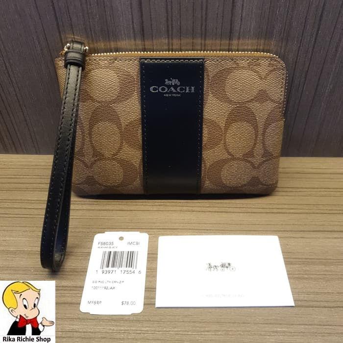 Dompet Wanita Coach Original 16 Cm x 10 Cm F58035 Black