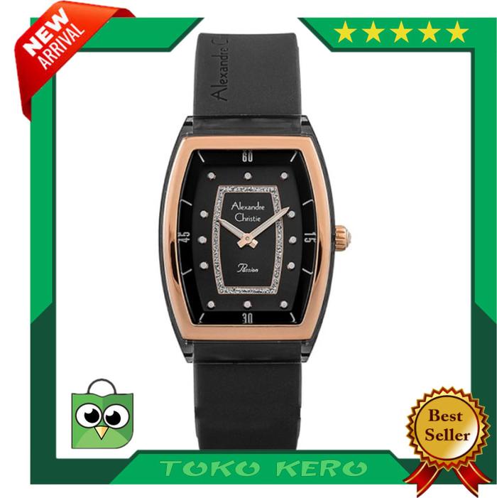 JAM TANGAN ALEXANDRE CHRISTIE AC 2847 ROSEGOLD BLACK ORIGINAL