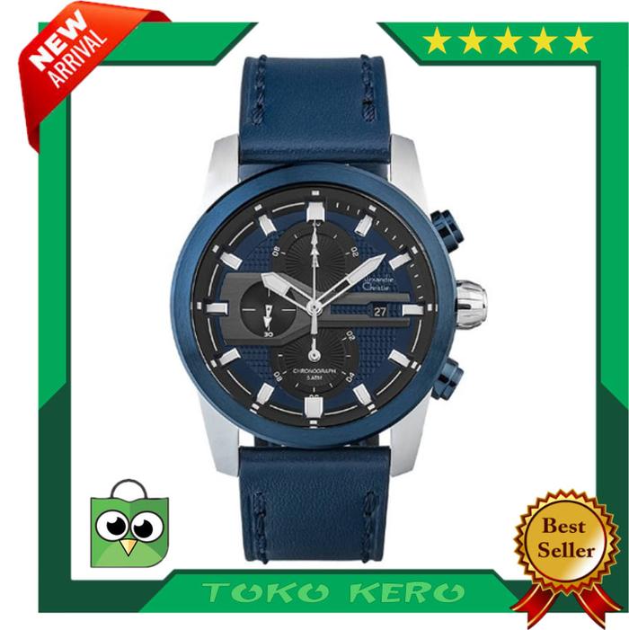 JAM TANGAN ALEXANDRE CHRISTIE AC 6562 SILVER BLUE ORIGINAL