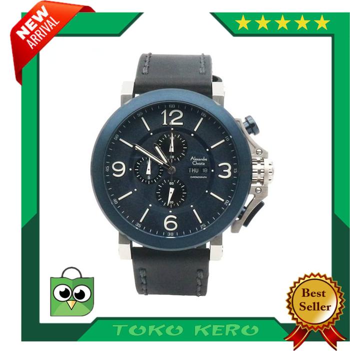 JAM TANGAN Alexandre Christie AC 6281 Silver Blue ORIGINAL