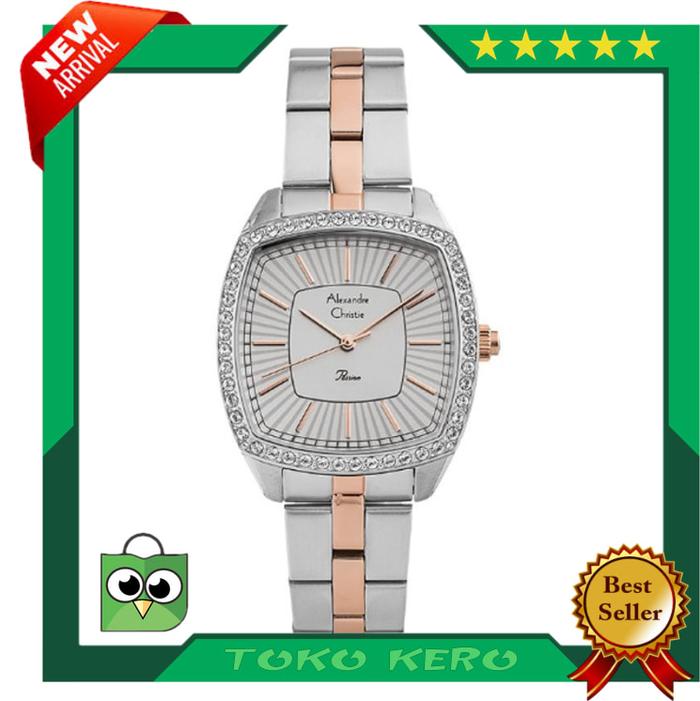 JAM TANGAN ALEXANDRE CHRISTIE AC 2885 SILVER ROSEGOLD WHITE ORIGINAL