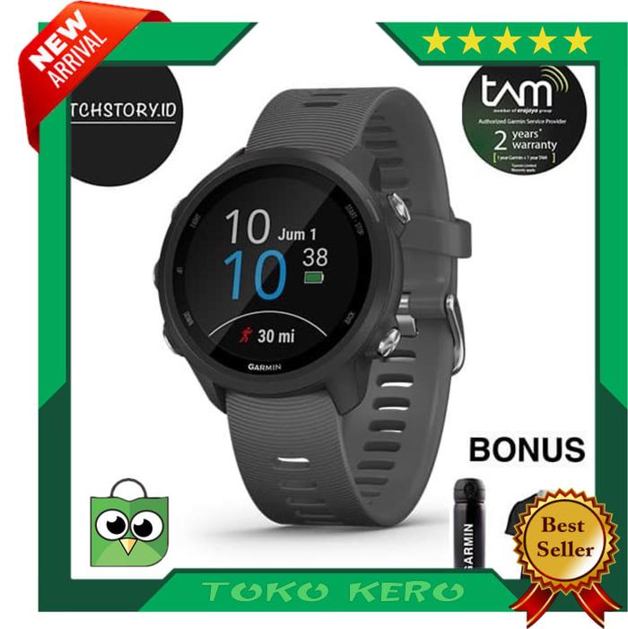 JAM TANGAN Garmin Forerunner 245 Slate Gray ORIGINAL