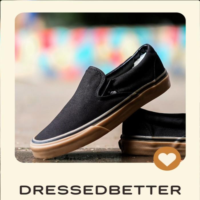 Vans Slip On Classic Black Gum ORIGINAL