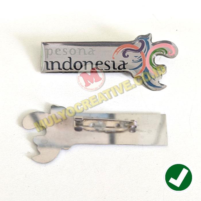 Emblem Pesona Indonesia Warna Silver - Bros Pesona Indonesia