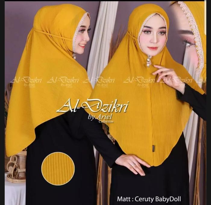 HIJAB BERGO RENDA TERBARU / BERGO PLISKET / JILBAB INSTAN PLISKET Ceruty Dewasa