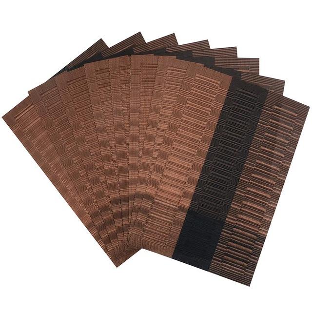 DS Top Finel PVC Kitchen Dinning Bamboo Table Placemats for Table