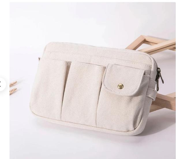 Pouch bahan baby kanvas untuk promosi min 50 pcs model 02