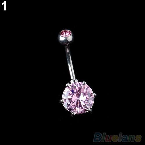 ANTING TINDIK PERUT/PUSAR KRISTAL TITANIUM PRIA WANITA PREMIUM A230