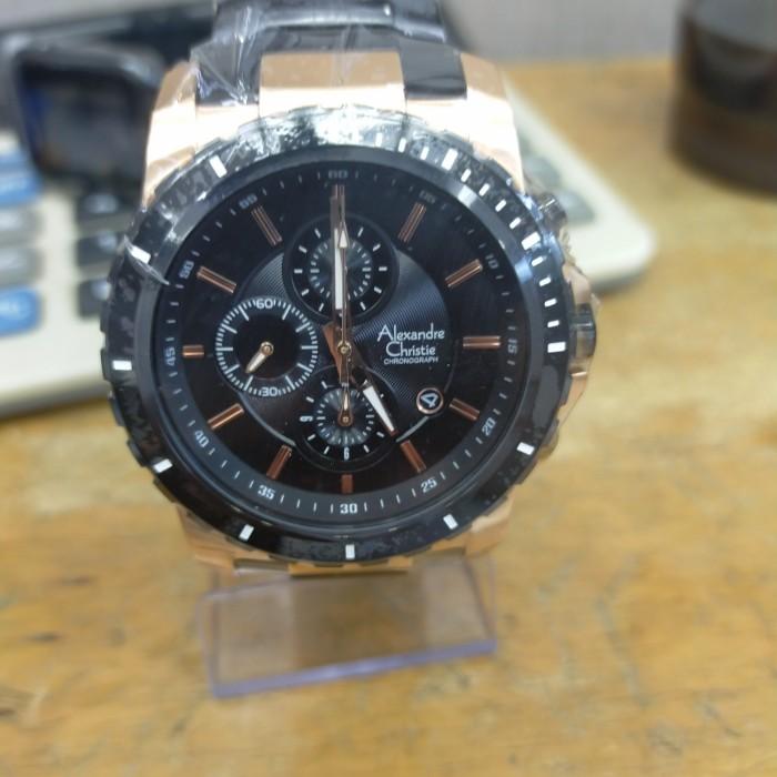 Jam Tangan Alexandre Christie Pria Tipe 6141 Rosgold