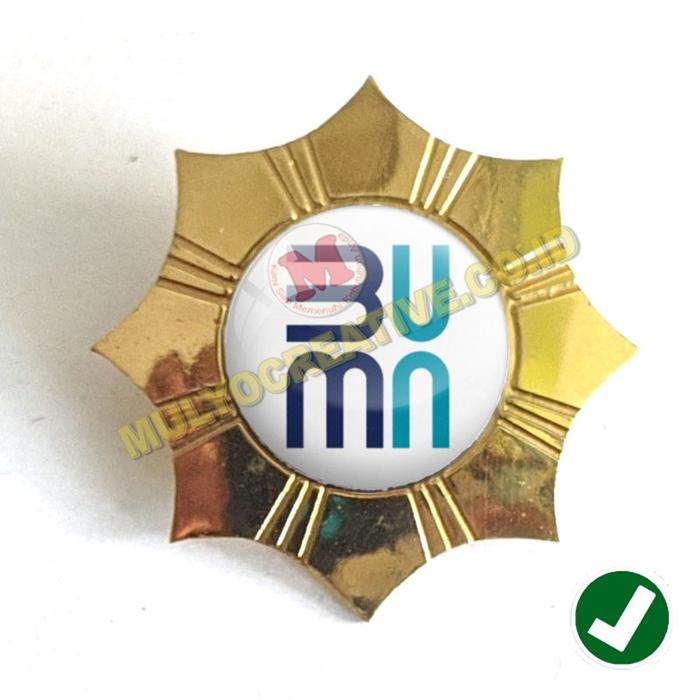 Pin Logo Pin Kementerian BUMN Model Bintang – Bros Logo Bahan Logam