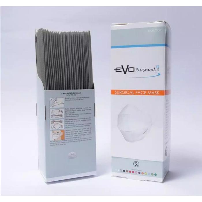 Masker evo plusmed 4 ply earloop surgical face mask