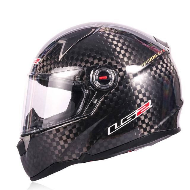 Yi LS2 New FF396 12K Carbon Fiber Full Face Helmet Dengan
