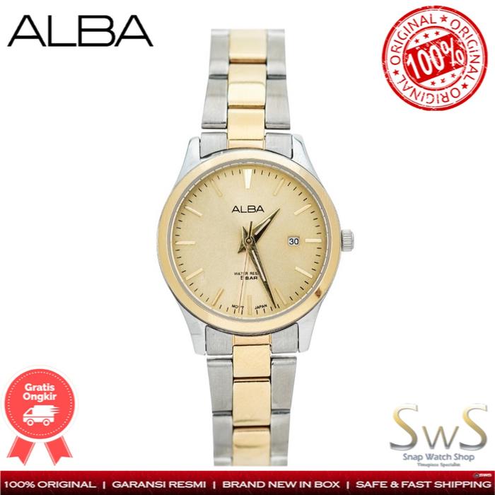 Jam Tangan Wanita Alba Quartz Dual Tone AH7Y02 AH7Y02X1 Original