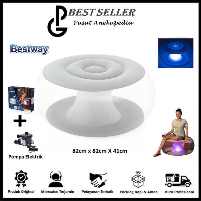 *ORI* 75085 Bestway Sofa Angin Transparan + Pompa - Bestway