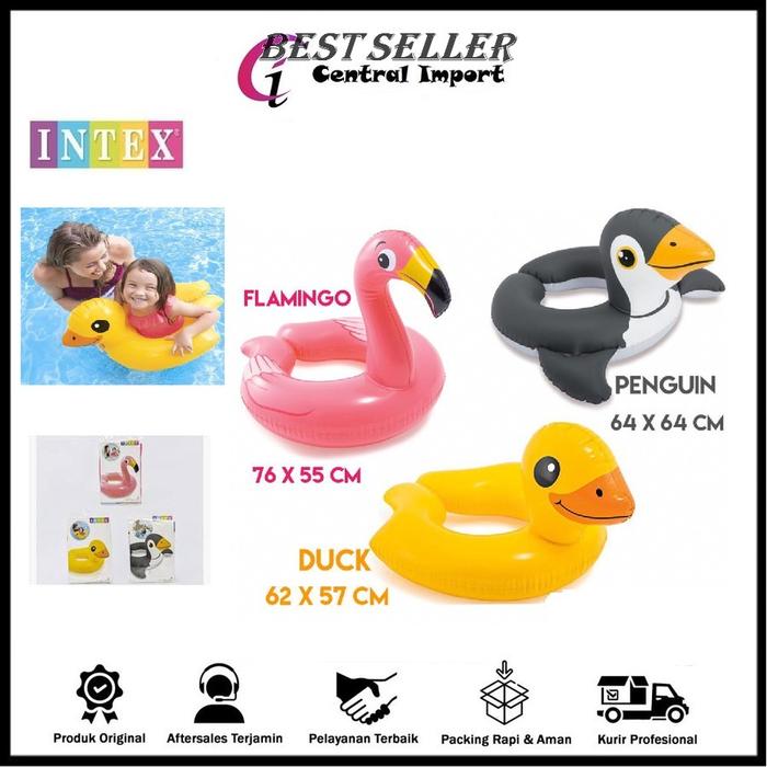 *ORI* Intex Pelampung Renang Anak Animal Split Rings - Intex