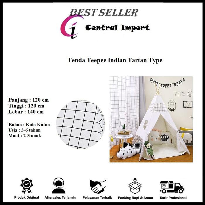 *ORI* Tenda Anak - Tenda Teepee Indian - Pondasi Kuat - Import -