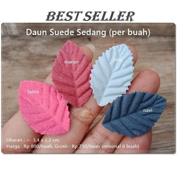*ORI* DAUN-09 : Daun Suede Sedang (per