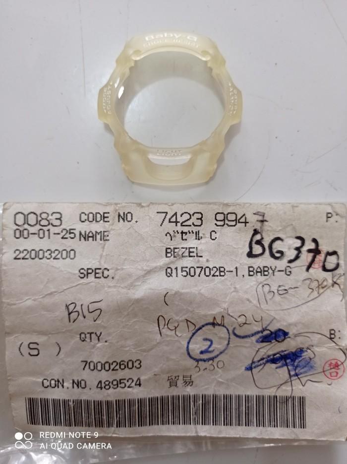Sparepart Original Casio B14 BEZEL BG-370 TRANSPARAN 7423-9947