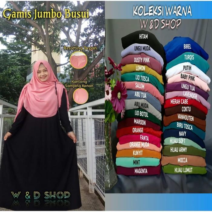 W&D_SHOP GAMIS POLOS JERSEY JUMBO (XXXL) BUSUI / BAJU MUSLIM / GAMIS J