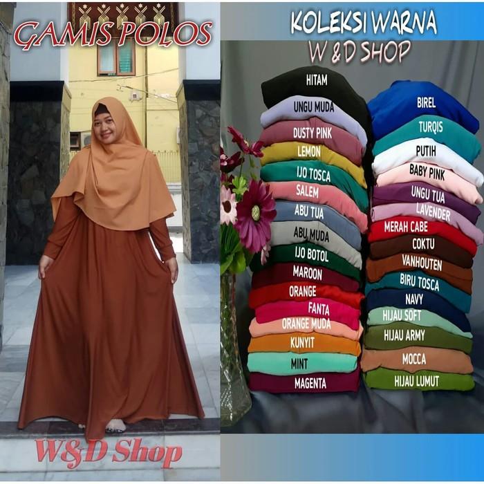 W&D_SHOP Gamis Jersey Polos / Baju Muslim / Gamis Jersey Ready