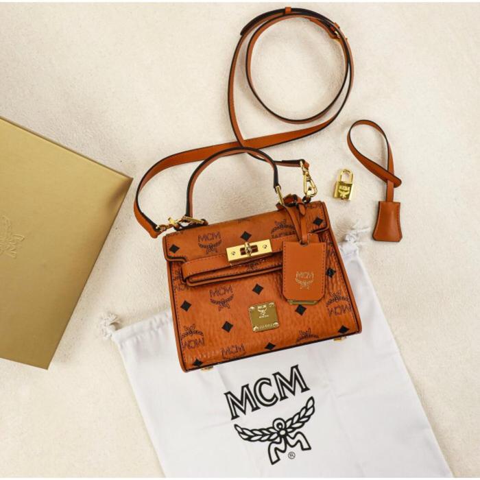 Unik MCM Heritage Mini Satchel In Visetos - ORIGINAL 100 Berkualitas 15Set