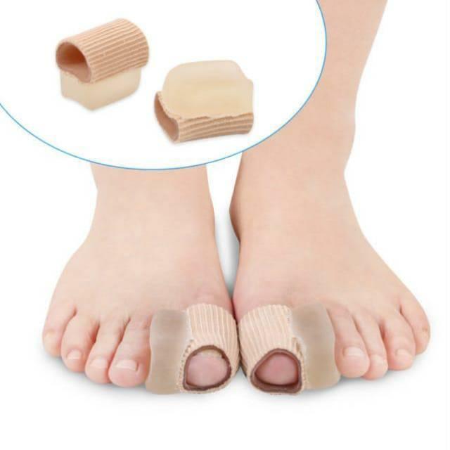 Insoles Kain Silikon Sarung Jari Pemisah Jempol Kaki Silikon Terapi