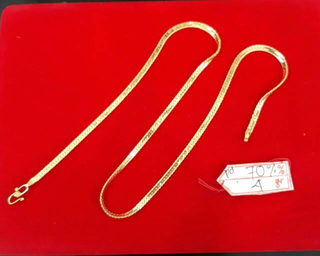 SS KL124J400J KALUNG EMAS KUNING ASLI kadar 70% panjang 34.4 cm